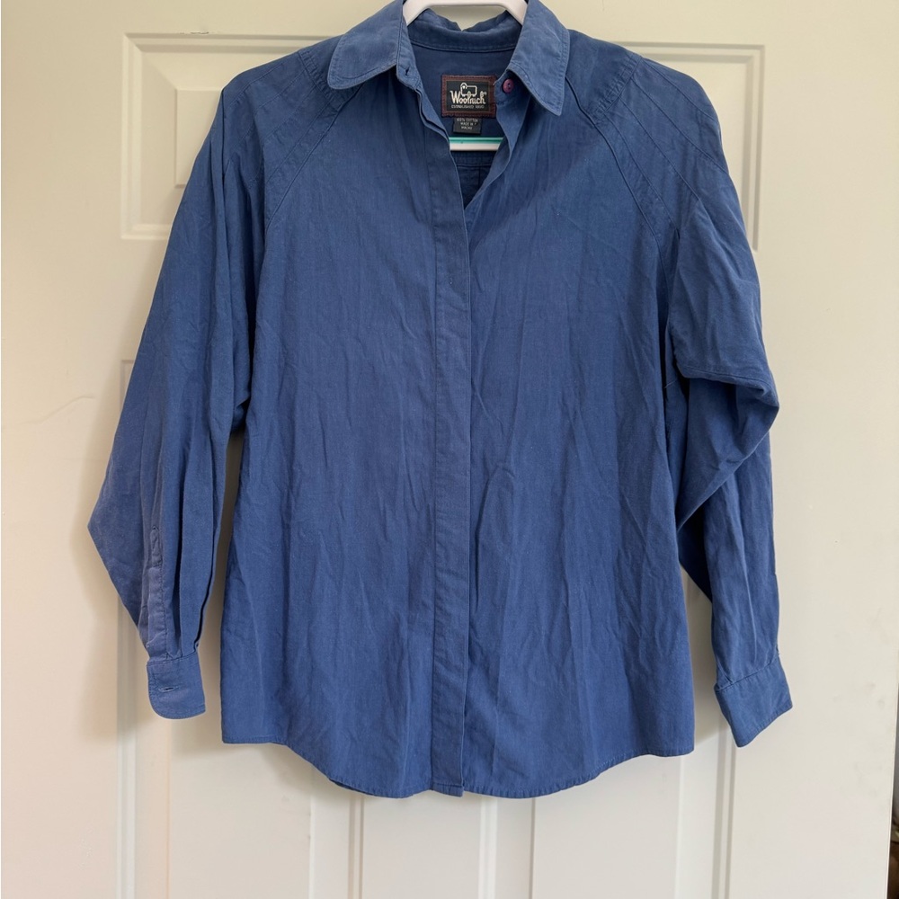 Woolrich Blue Cotton Shirt